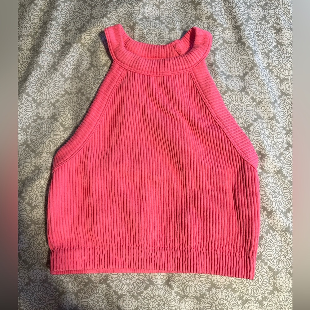 hot pink tank top!